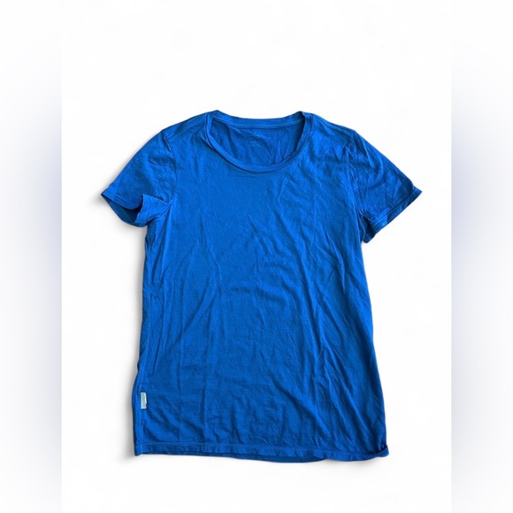 Icebreaker Merino Wool Short Sleeved TShirt Blue Medium